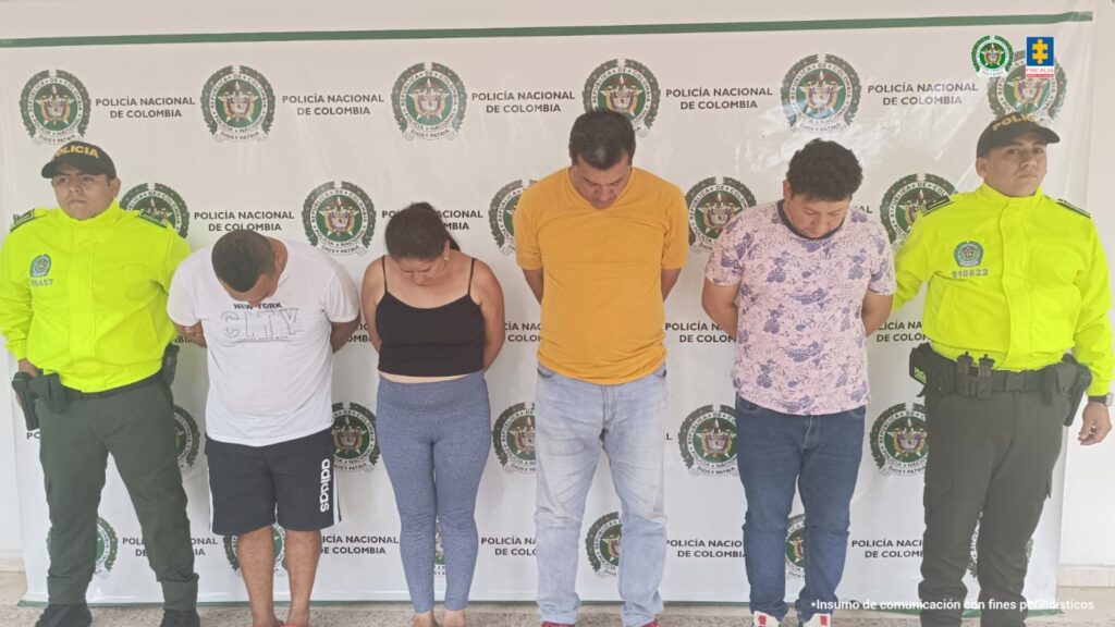 Foto de los imputados al momento de su captura.
