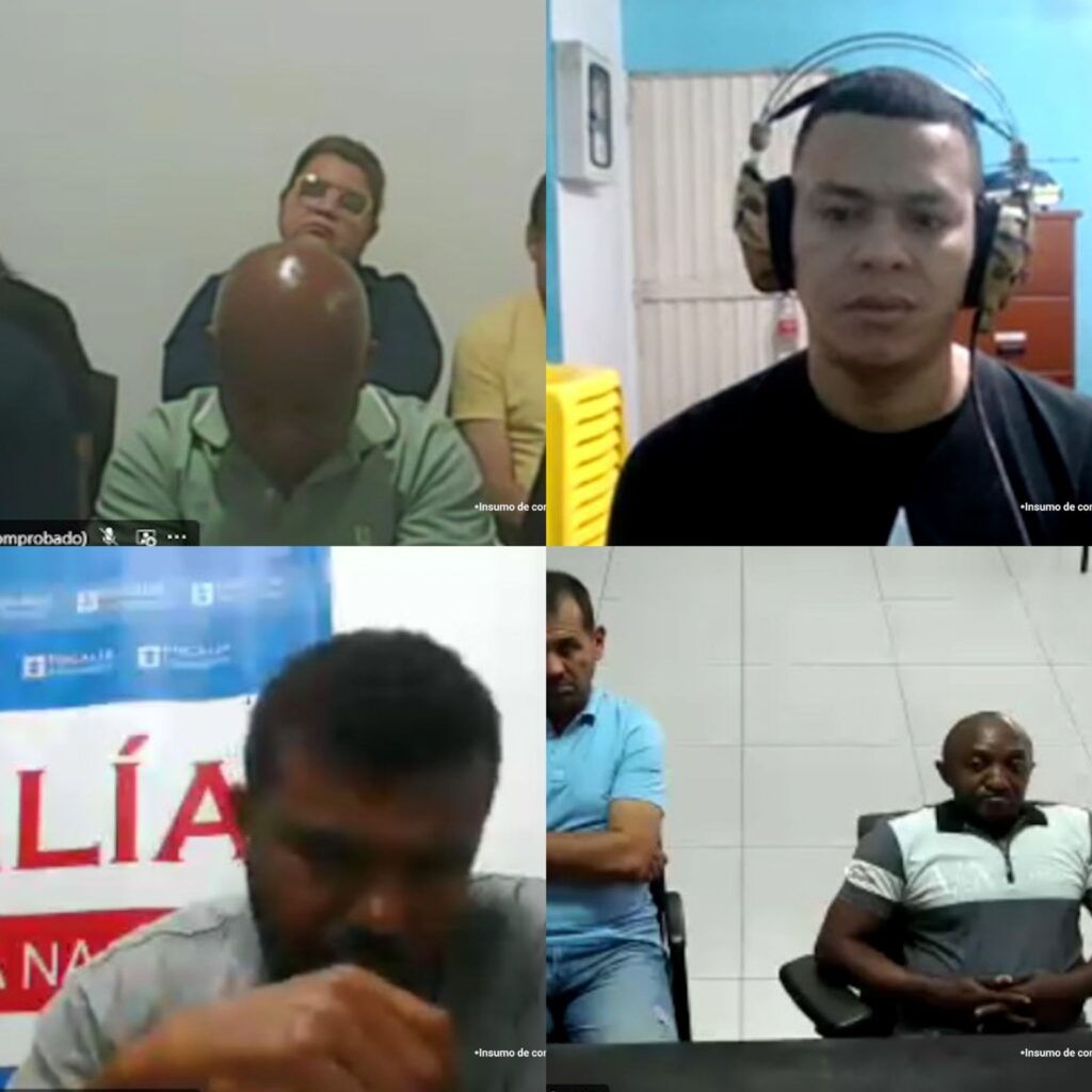 Imágenes de los procesados durante las audiencias.